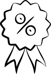 A white circle with a black line through it and two black dots in the middle