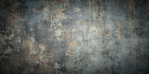 Dark, distressed gray texture with scratches and grunge elements, providing a gritty, urban backdrop with ample copy space for your design or message.