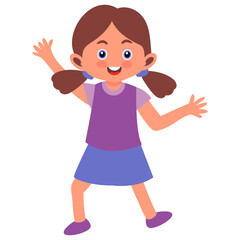 Children Day Character in Cute Cartoon Design, Vector Illustration.