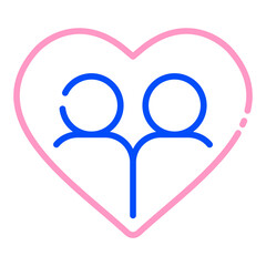 Customer Relationship line duo tone icon