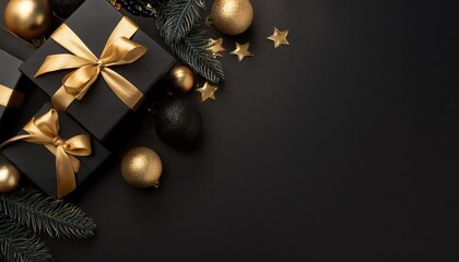 Luxurious Black and Gold Themed Holiday Decorations