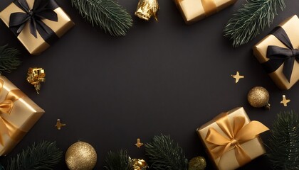 Luxurious Black and Gold Themed Holiday Decorations