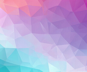 Obraz premium Abstract background with gradient from aquamarine blue to deep blush through cold purple textured by triangles.