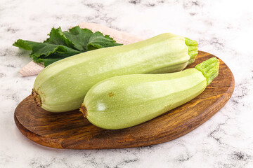 Raw frsh ripe zucchini vegetable