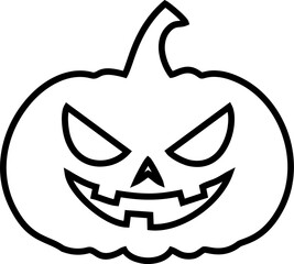 Helloween Pumpkin Face Drawing
