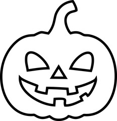 Helloween Pumpkin Face Drawing