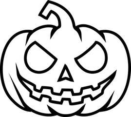 Helloween Pumpkin Face Drawing