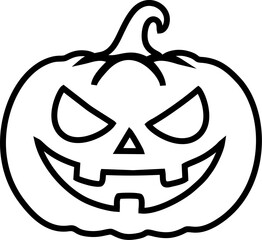 Helloween Pumpkin Face Drawing