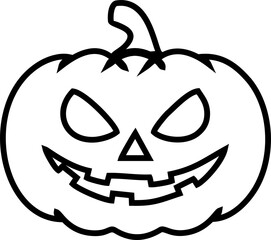 Helloween Pumpkin Face Drawing