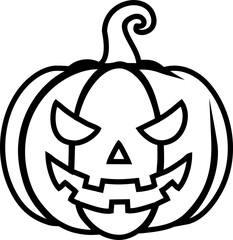 Helloween Pumpkin Face Drawing