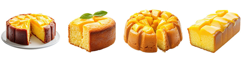 Assortment of Mouthwatering Cakes and Pastries  Delicious Desserts for Any or Gathering  A collection of tempting homemade baked goods  including sponge cakes  citrus infused confections  and creamy