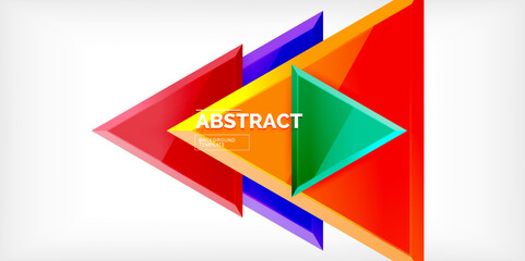 Triangle glass shapes geometric abstract background. Vector Illustration For Wallpaper, Banner, Background, Card, Book Illustration, landing page