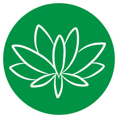 Lotus Flower Icon Vector