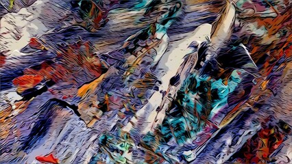 abstract background wallpaper. Modern motif visual art. Mixtures of oil paint. Trendy hand painting canvas. Wall decor and Wall art prints Idea. 3D Texture. Art object	
