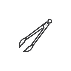 Tongs line icon