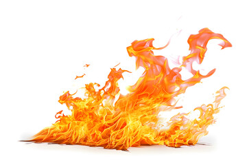 Fire isolated on white background