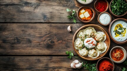 A Manti. The most popular Turkish dishes.  Small dumplings filled with minced meat, served with yogurt, garlic, and a sauce made from melted butter and paprika.