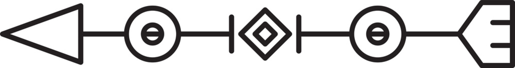 Arrow Steampunk Line Art