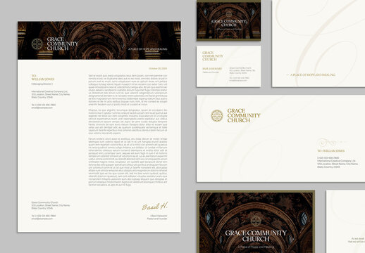 Church Stationery Branding Template