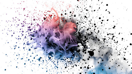 Ink spray dots, paint brush drops, background. Vector illustration