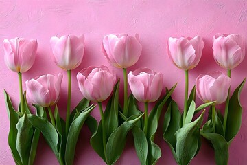 pink and white tulips