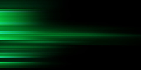 Beautiful glowing neon green lines against a dark background create a striking visual contrast