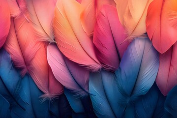 colorful feathers background