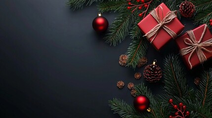 Edler Weihnachtshintergrund mit freiem Platz f&uuml;r Text 