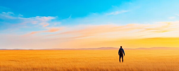 Sagittarius explorer, wide open spaces, vibrant skies, dynamic movement, adventurous spirit