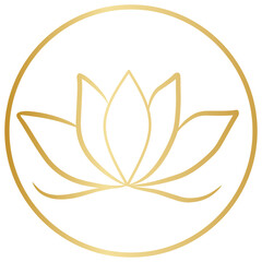Lotus Gold Icon Flower