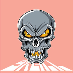 Skull logo mascot 
