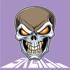 Skull logo mascot 