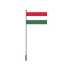 Flag of Hungary symbol isolated on white background. Vector illustration