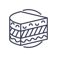 Illustration of a layered cake slice representing hierarchical segmentation in data analysis.