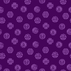 Seamless pattern with Maya or Aztec hieroglyphs. Seamless background with American Indians relics dingbats characters for your design