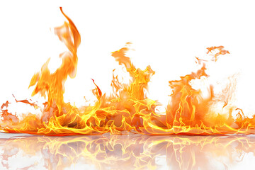 Fire isolated on white background