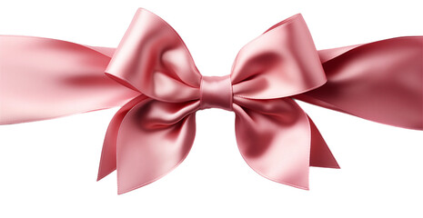  pink bow isolated on white background