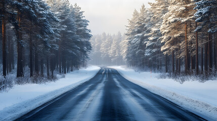 Obraz premium View from the Enns bridge into the winter landscape at the Gesaeuse entrance