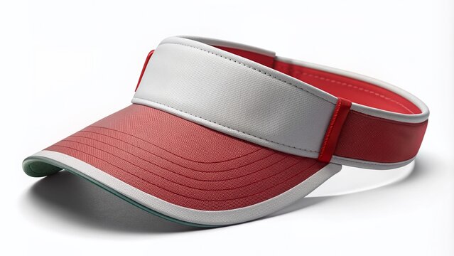 Stylish and modern sporty visor cap mockup with adjustable strap and sleek design, ideal for golf and tennis brands to showcase their logos and branding.