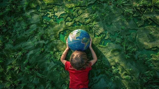 The Child Holding Earth Globe