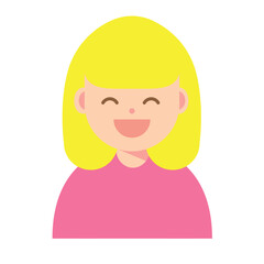 笑顔の女性のアイコン