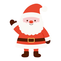 vector illustration of Santa Claus isolated on white for banners, cards, flyers, social media wallpapers, etc.