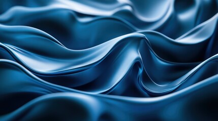 Dynamic wave-like blue patterns with a mix of light and dark shades, creating a sense of movement Close-up photo with clean background