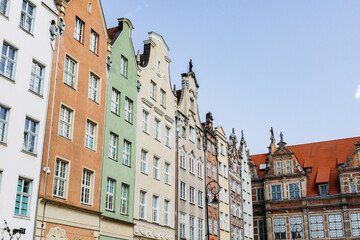 Fototapeta premium Gdańsk old town, beautiful historical buildings, Poland