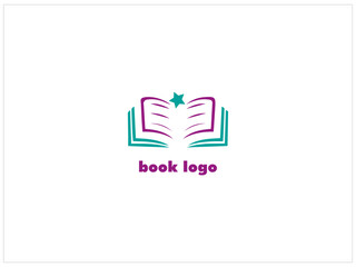 BOOK logo design, vector , icon, illustration, which contain symbol of education . 