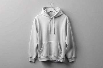 White blank oversized hoodie mockup