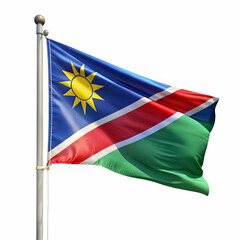 Namibia waving flag isolated