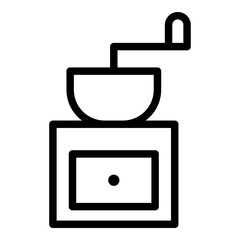 Coffee grinder icon. Vector line icon