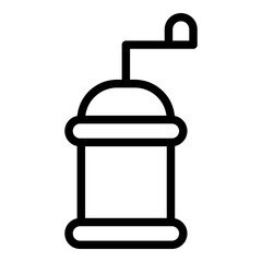 Coffee grinder icon. Vector line icon