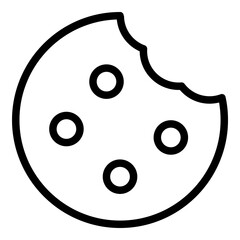 Cookie icon. Vector line icon